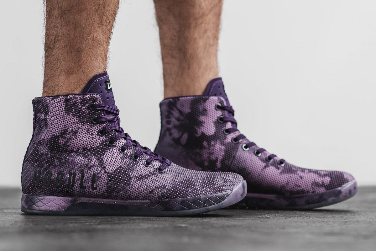 Nobull Superfabric High-Top Tie-Dye Men's Trainers Dark Purple | Australia (GL7832)